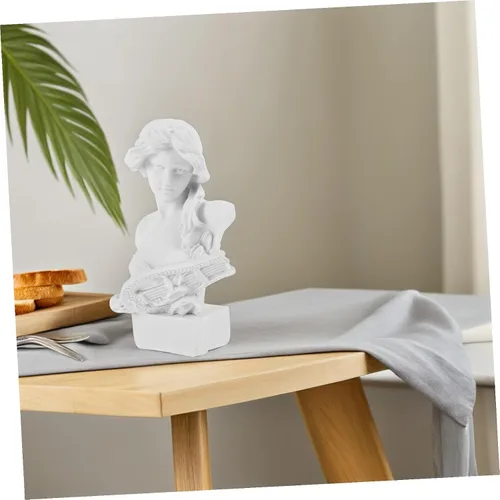 Miniatura 6 de Artemis - Estatua de diosa de resina blanca, escultura de busto de cabeza romana, escultura de mitología griega para el hogar, estante