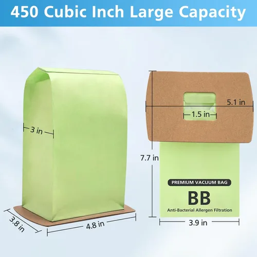Miniatura 4 de Paquete de 15 bolsas compactas tipo BB de repuesto para Oreck XL Buster B bolsas de vacío PKBB12DW BB180 BB280 BB850 BB870 BB900 BB1000 MV160 con 4