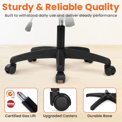 Miniatura 6 de NEO CHAIR Silla de escritorio de oficina para computadora de juegos, respaldo alto, asiento cómodo de malla con reposacabezas ergonómico ajustable