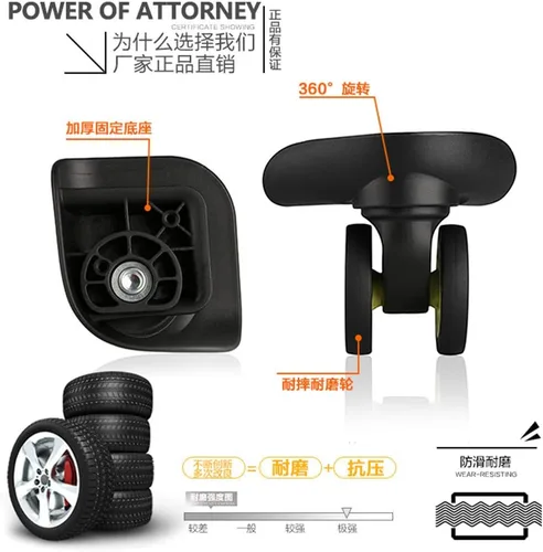 Miniatura 3 de Ruedas de repuesto para maletas (DL-W208) Ruedas de repuesto para maletas DIY (4)