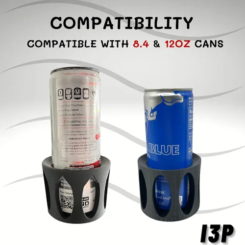 Miniatura 4 de Inserto delgado para portavasos de autos - Sostiene latas de Red Bull, Celsius y bebidas energéticas (8.4oz/12oz) - Manga adaptadora antivuelco