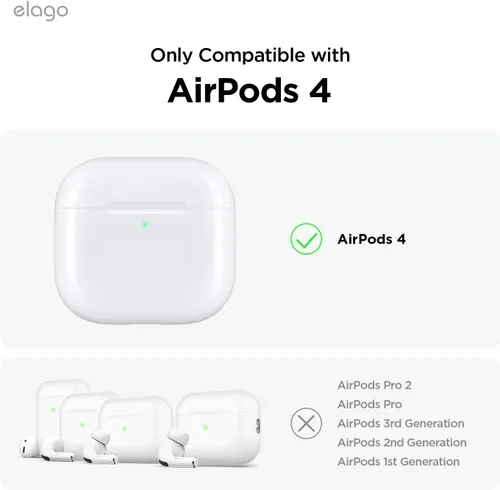 Miniatura 2 de elago Protector contra el polvo compatible con AirPods 4 – Película adhesiva antipolvo, protege de residuos de hierro y metal (gris oscuro)