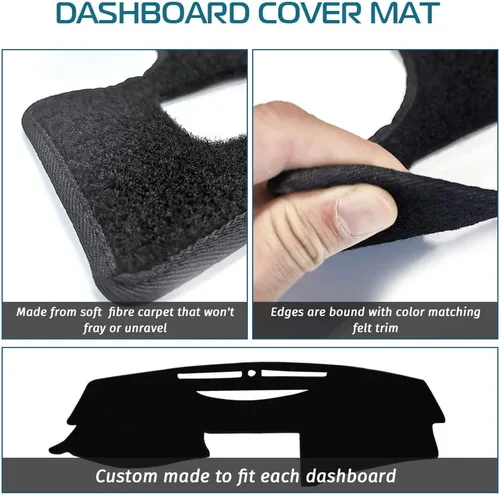 Miniatura 3 de Alfombra de Coche para Tablero Compatible con Toyota Camry 2007 2008 2009 2010 2011 (Negro)