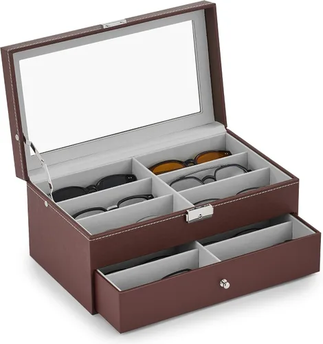 Miniatura 25 de Caja para anteojos de Co-z, organizador de anteojos, caja de almacenamiento con visualización