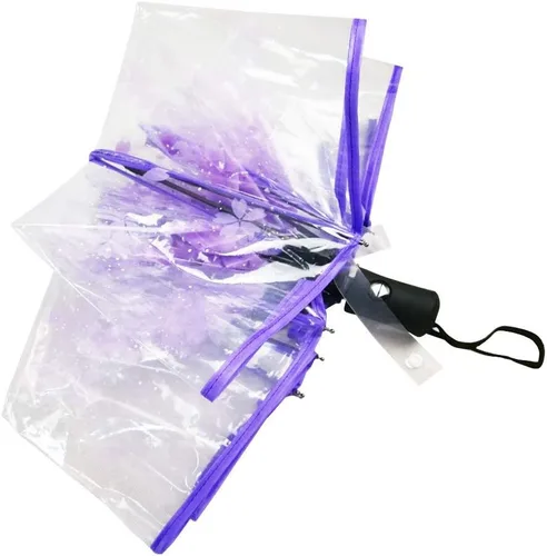 Miniatura 4 de WerFamily Cherry Blossom - Sombrilla de viaje plegable transparente