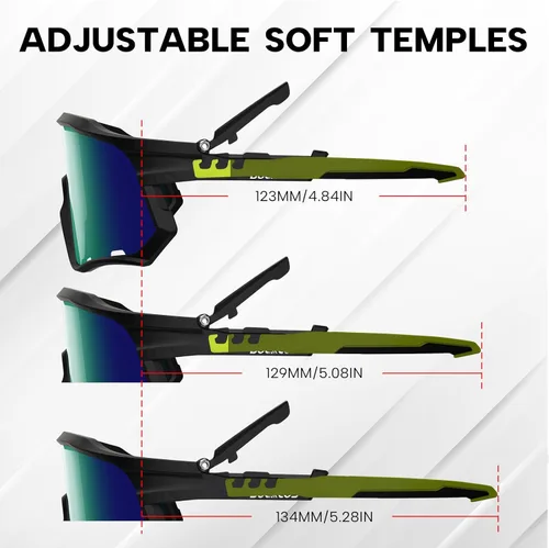 Miniatura 5 de BUCKLOS Gafas de sol polarizadas para ciclismo y correr para hombres y mujeres, protección UV400, gafas de sol TR90 para bicicleta, béisbol