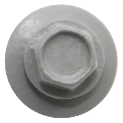 Miniatura 4 de 10 tornillos para techos de metal gris ABC de 1-1/2 pulgadas, cabezal de arandela hexagonal, arranque automático/roscado, arandela EPDM. 1 bolsa