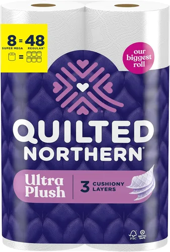 Miniatura 11 de Quilted Northern Papel higiénico ultra afelpado, 6 megarrollos = 24 rollos regulares, 3 veces más grueso*, papel higiénico suave de 3 capas