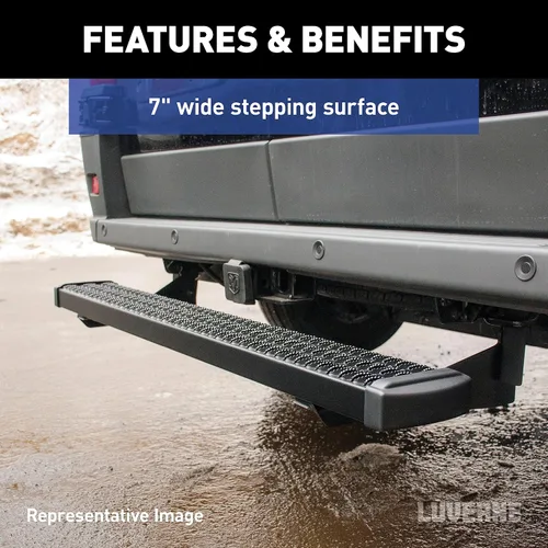 Miniatura 5 de FTNF Luverne 415254-570749-0 - Kit de flota de escalón trasero de aluminio negro de 54 pulgadas, compatible con Select Dodge, Freightliner