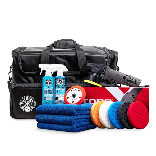 Miniatura 9 de Chemical Guys TORQX - Kit de pulidora orbital aleatoria, almohadillas, pulidores y compuestos, kit de pulido de automóvil seguro para camiones, SUV