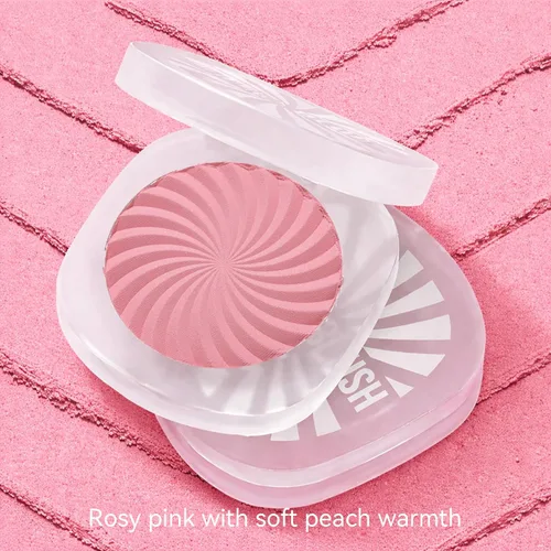 Miniatura 5 de TINTARK Rubor en polvo mate sin talco Cheeky Blush compacto, 01 MORNING ROSE, rubor prensado para mejillas, pigmento construible, mezcla suave