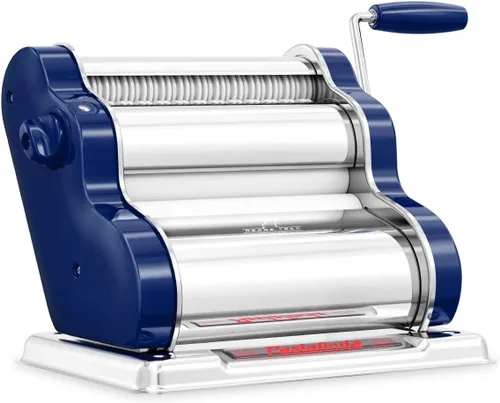 Miniatura 23 de PASTALINDA Máquina para hacer pasta Classic 200, rodillos de 7.9 in de ancho, 9 posiciones de grosor, 2 posiciones de corte, acero inoxidable