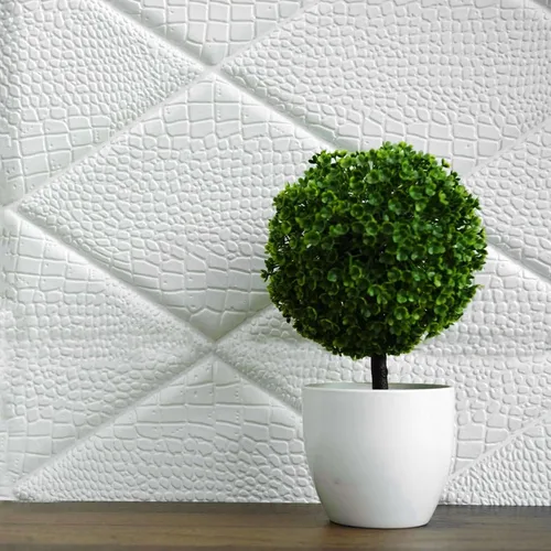 Miniatura 10 de Efavormart - Paquete de 10 paneles de pared de 52 pies cuadrados con diseño francés 3D, papel tapiz de espuma para despegar y pegar para dormitorio
