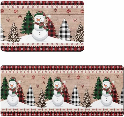 Tapete de baño de muñeco de nieve de Navidad para bañera, tapete antideslizante de secado rápido y absorbente, de tierra de diatomeas, tapete