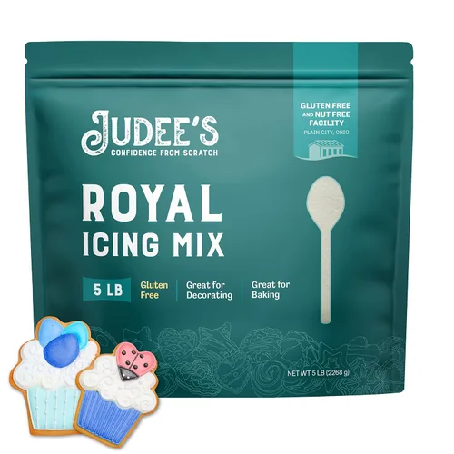 Miniatura 10 de Judee's Gluten Free Mezcla de Glaseado Real Sin Gluten - Glaseado Real de Preparación Fácil - Suministros de decoración de galletas para galletas