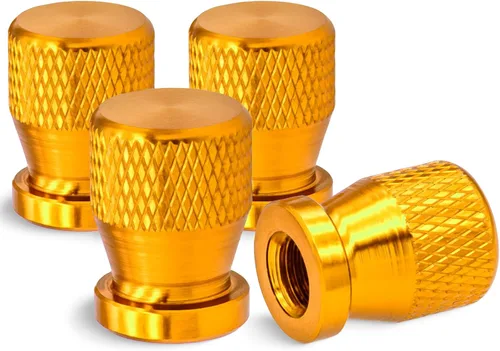 Miniatura 26 de 4 piezas de tapas de válvula de rueda con forma de punta, válvula de rueda de aleación de aluminio con punta, tapas de aire universales a prueba