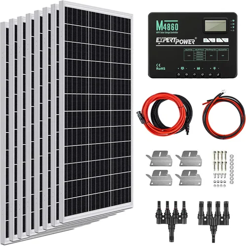 Miniatura 16 de ExpertPower Kit de panel solar de 400 W y 12 V Paneles solares mono-rígidos de 400 W, controlador de carga solar MPPT de 30 A RV, remolque