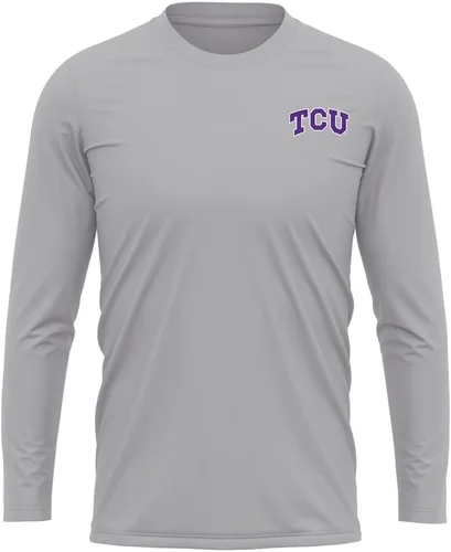 Miniatura 53 de Camisa deportiva de manga larga oficial de la NCAA Collegiate para hombre, con logotipo en el pecho izquierdo, colección Athletic Heather
