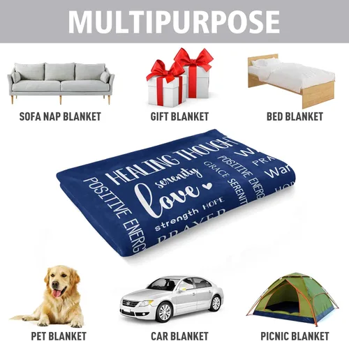 Miniatura 7 de Afterprints Warm Hugs Healing Blanket - Regalos contra el cáncer para mujeres y hombres, regalo de pronta recuperación para amigos y familia, manta