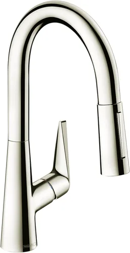 Miniatura 14 de hansgrohe Talis S 72813341 - Grifo de cocina de arco alto, grifo para fregadero de cocina, cabezal rociador de acoplamiento magnético, cromo negro