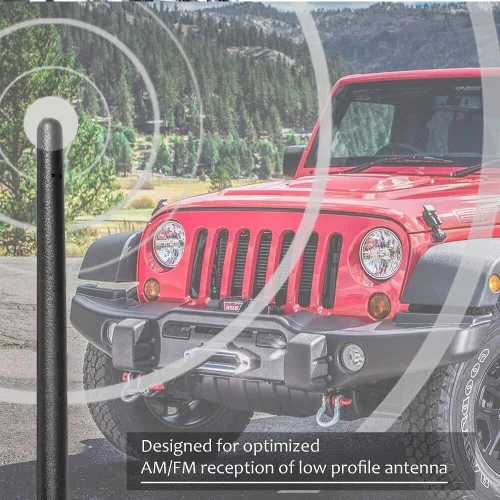 Miniatura 7 de BASIKER Antena para Jeep Gladiator Willys Mojave 2007-2024 2025 2026, accesorios para Jeep Gladiator, 13 pulgadas en espiral Jeep Gladiator Willys