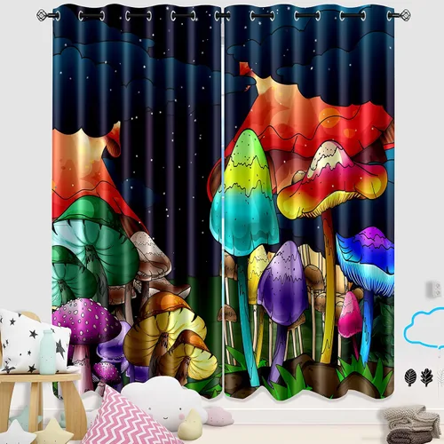 Miniatura 28 de Cortinas de Gato - Lindas Cortinas Opacas de Gato para Habitación de Niños Decoración Kawaii para Dormitorio de Niñas, 2 Paneles, 82 x 63 pulgadas
