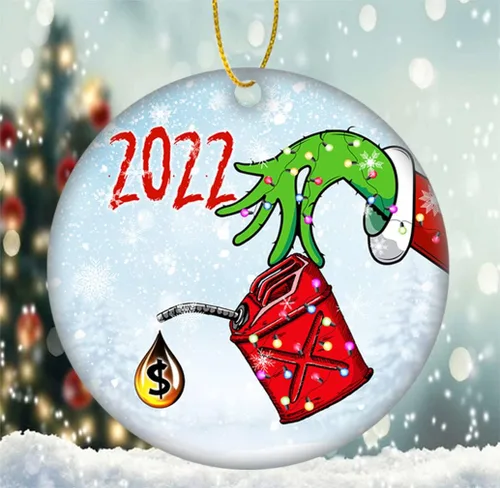 Miniatura 6 de Divertido adorno para árbol de Navidad de gas 2022, adornos de árbol de Navidad de gas aspirado, accesorios divertidos de cerámica para colgar