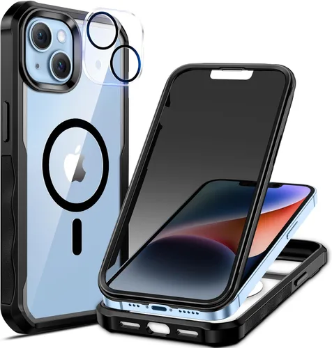 Miniatura 24 de seacosmo para iPhone Air Funda, Carcasa Completa con Protector de Privacidad de Vidrio Templado 9H Integrado y Protector de Lente de Cámara