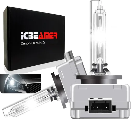 Miniatura 11 de ICBEAMER 10000K D1R D1C D1S Xenon HID Reemplazo directo Reemplazar bombillas de luz baja para faros delanteros de fábrica OEM [Color: azul]
