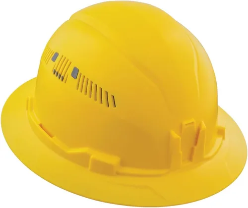 Miniatura 7 de Klein Tools 60347 - Casco con borde completo ventilado, clase C, patrón KARBN premium, linterna recargable, banda acolchada que absorbe el sudor
