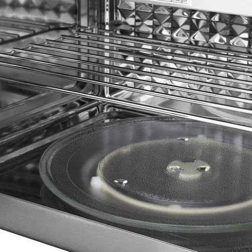 Miniatura 6 de ZLINE - Horno microondas de convección en acero inoxidable negro con mango moderno y sensor de cocción