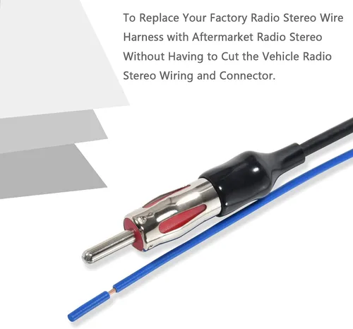 Miniatura 5 de RED WOLF Arnés de cable estéreo para radio de vehículo con adaptador de conector de antena compatible con Honda Fit 2007-2008 Civic 2006-2011