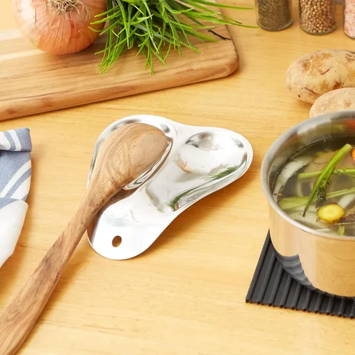 Miniatura 7 de RSVP Stainless Steel Double Spoon Rest. 7