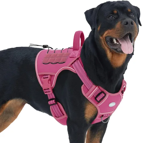 Miniatura 72 de Auroth - Arnés táctico para perros pequeños y medianos, sin tirones, arnés ajustable para mascotas, reflectante, K9, entrenamiento, trabajo, de Gris