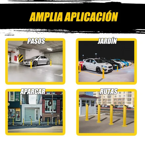 Miniatura 6 de Poste de bolardo de seguridad, bolardos de acero, bolardo de estacionamiento, poste de barrera de estacionamiento de seguridad recubierto de polvo
