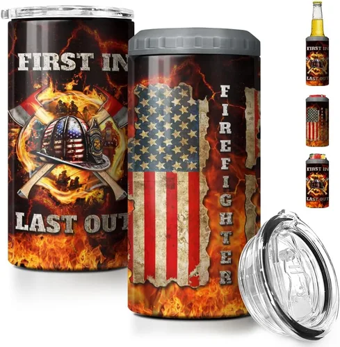 Miniatura 14 de SANDJEST Regalos para Papá Bonito de Bonus - Vaso de 12oz de la Hijastra, el Hijo - Diseño 4 en 1 Vaso de Papá Paso Aislante Enfriador de Latas