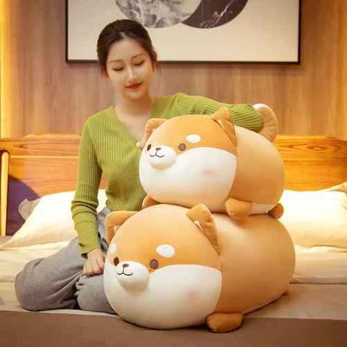 Miniatura 3 de Lindos y suaves animales de peluche para perros Shiba Inu, juguetes de peluche para perros Shiba Inu, almohada de peluche para perros Shiba Inu