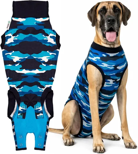 Miniatura 19 de Traje de recuperación Suitical para perros, de color negro, XXS, Negro