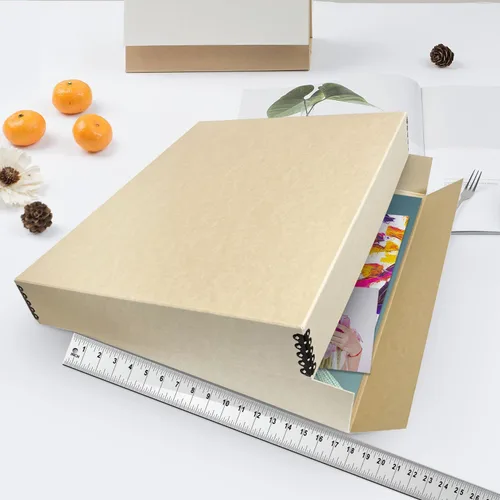 Miniatura 219 de Lineco Archival Caja de almacenamiento para impresión de 13x19 pulgadas, diseño frontal abatible, 13 1/2 x 19 1/2 x 3 pulgadas, color exterior: negro