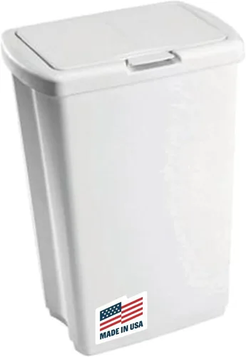 Miniatura 6 de Rubbermaid Bote de Basura con Tapa de Resorte de 13 Galones Gris de Plástico para Hogar/Cocina/Oficina/Garaje