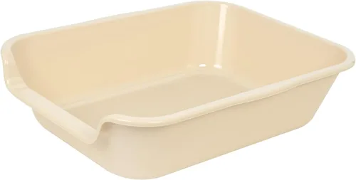 1 paquete de caja de arena extra grande para gatos (material ABS), corral de arena para gatos mayores de entrada baja para gatos geriátricos