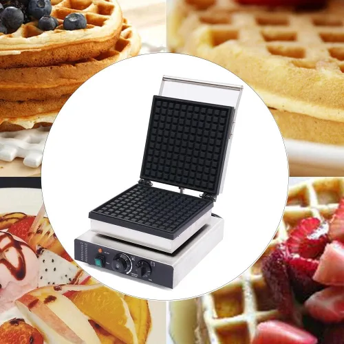 Miniatura 7 de Máquina de gofres eléctrica de 110 V Máquina de gofres antiadherente 2000 W Máquina comercial de gofres para hornear gofres deliciosos