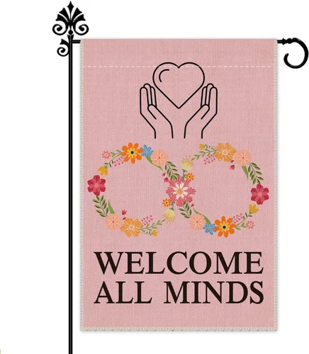 Miniatura 18 de Hafhue Bandera de bienvenida con texto en inglés «In A World Where You Can Be Anything Be Kind», decoración de casa de campo al aire libre