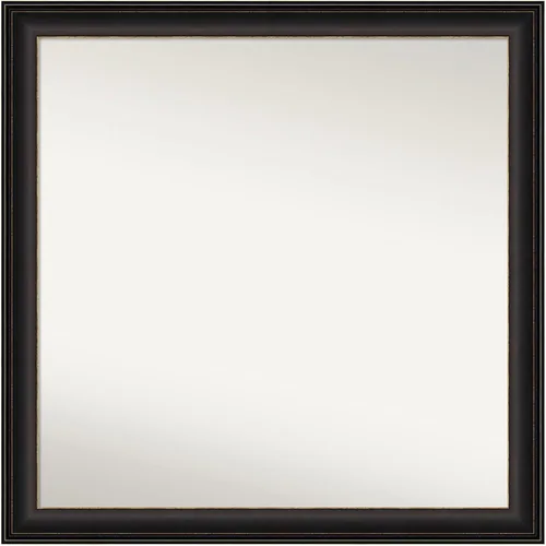 Miniatura 388 de Amanti Art Espejo de baño de bronce para sobre el fregadero, 24 x 24 pulgadas, espejo cuadrado de bronce Lara para tocador, marco de madera