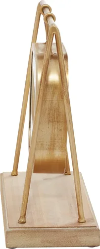 Miniatura 4 de Deco 79 Reloj de péndulo de madera con base de madera, 10 x 5 x 11 pulgadas, dorado
