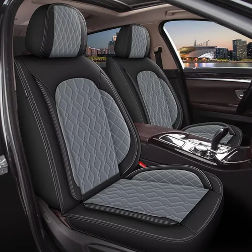 Miniatura 13 de DISUTOGO Fundas de asiento para Toyota 4Runner 2003-2024 2025: juego completo de fundas de asiento de automóvil impermeables de piel sintética