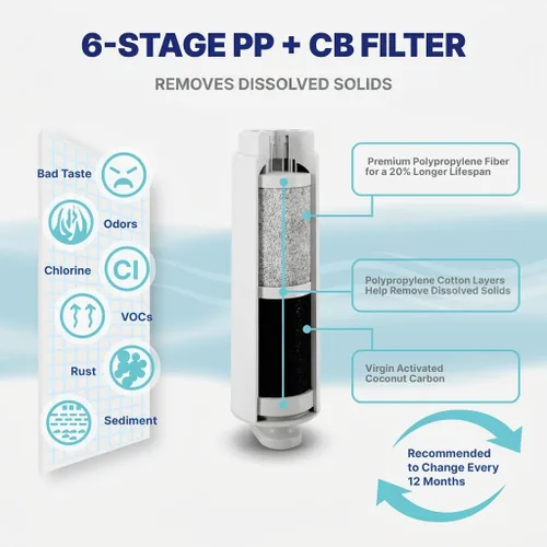 Miniatura 5 de NU Aqua Sistema de ósmosis inversa sin tanque - Sistema de filtro de agua de ósmosis inversa de 5 etapas UV y alcalino debajo del fregadero - 2:1