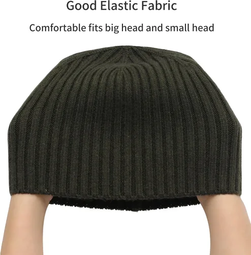Miniatura 4 de ZLYC Gorro de pescador de punto de invierno para hombre, gorro de calavera cálido para uso diario