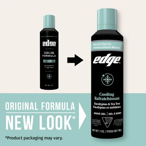 Miniatura 3 de Edge Gel de afeitado para hombres, eucalipto refrescante y árbol de té, 7 onzas (paquete de 3) - Gel de afeitar para hombres que hidrata, protege