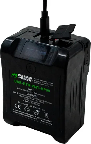 Miniatura 9 de Wasabi Power Batería recargable de iones de litio con bloqueo en V (99 Wh, 14.4 V, 6900 mAh) para videocámara de difusión, compatible con cámaras
